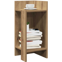 vidaXL Side Tables 2 pcs with Shelf Artisan Oak 25.5x27x60 cm