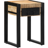 vidaXL Side Table 35x35x50 cm Solid Rough Wood Mango