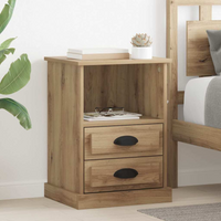 vidaXL Bedside Cabinet with Drawer 2 pcs Artisan oak 43 x 36 x 60 cm