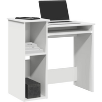 vidaXL Desk with Shelves White 84x40x78 cm Engineered Wood
