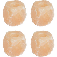 vidaXL Salt Stone Tealight Holders Pink Rock salt