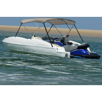 vidaXL 3-bow Bimini Top Grey 183x196x137 cm