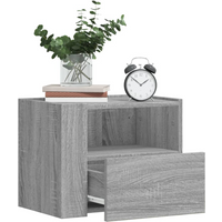 vidaXL Wall-mounted Bedside Cabinet Grey Sonoma 45x30x35 cm