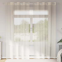vidaXL Voile Curtains with Grommets 2 pcs Cream 140x245 cm