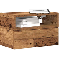 vidaXL Wall-mounted Bedside Cabinets 2 pcs Old Wood 45x26x28.5 cm