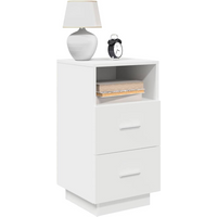 vidaXL Bedside Cabinet with 2 Drawers White 36x36x68 cm
