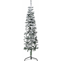 Slim Artificial Half Christmas Tree with Flocked Snow