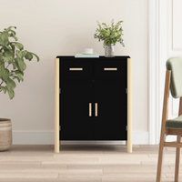 vidaXL Sideboard Black 62x38x75 cm Engineered Wood