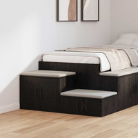 vidaXL Storage Cabinet Black oak 108 x 41 x 40 cm Engineered wood