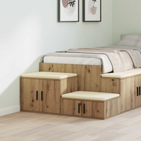 vidaXL Storage Cabinet Artisan oak 127 x 41 x 40 cm Engineered wood