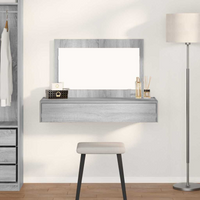 vidaXL Dressing Table Grey 100 x 40 x 70 cm Engineered wood