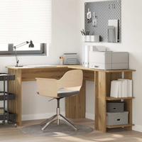 vidaXL Corner Desk Artisan Oak 140 x 113.5 x 75 cm Engineered Wood
