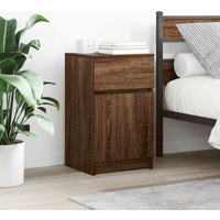 vidaXL Bedside Cabinets 2 pcs Brown Oak 39x35x65 cm Engineered Wood