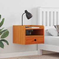 vidaXL Bedside Table 2 pcs Wax brown 38 x 36 x 29.5 cm Solid pine wood