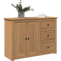 vidaXL Sideboard with Drawers Panama 112x40x80 cm Solid Wood Pine