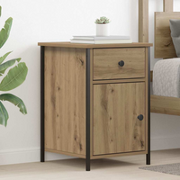 vidaXL Bedside Cabinet Artisan oak 40 x 42 x 60 cm Engineered wood