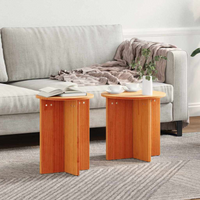vidaXL Coffee Table 2 pcs Wax brown 41.5 x 41.5 x 41 cm
