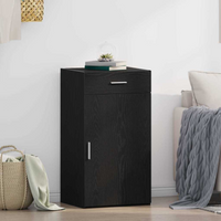vidaXL Sideboard Black oak 50 x 42.5 x 93 cm Engineered wood