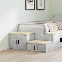 vidaXL Storage Cabinet Concrete grey 103 x 41 x 40 cm Engineered wood