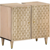 vidaXL Bathroom Sink Cabinet 62x33x58 cm Solid Wood Mango