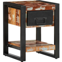 vidaXL Bedside Cabinet Multicolour 35x34x45 cm Solid Wood Reclaimed