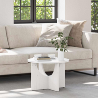 vidaXL Coffee Table White 50 x 50 x 35 cm Solid pine wood