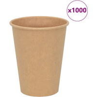 vidaXL Paper Coffee Cups 1000 pcs 12oz 300ml Brown
