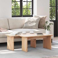 vidaXL Coffee Table Natural 100 x 69 x 35.5 cm Solid pine wood