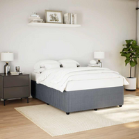 vidaXL Bed Frame without Mattress Dark Grey Double Velvet