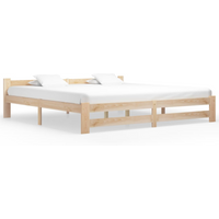 vidaXL Bed Frame without Mattress Solid Pine Wood 200x200 cm