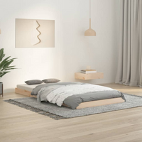 vidaXL Bed Frame without Mattress 90x190 cm Single Single Solid Wood Pine