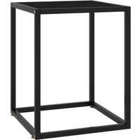 vidaXL Coffee Table Black with Black Glass 40x40x50 cm