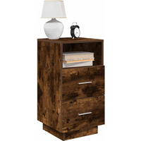 vidaXL Bedside Cabinets 2 pcs with 2 Drawers Smoked Oak 36x36x68 cm
