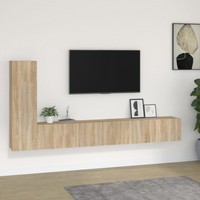 TV Cabinet Set Sonoma Oak Engineered Wood
