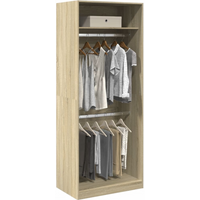 vidaXL Wardrobe Sonoma Oak 80x50x200 cm Engineered Wood