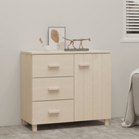 vidaXL Sideboard HAMAR Honey Brown 90x40x80 cm Solid Pinewood