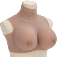 vidaXL Silicone Breastplate Tan H Cup