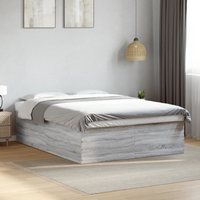vidaXL Bed Frame without Mattress Grey Sonoma 160x200 cm