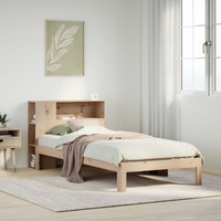 vidaXL Bookcase Bed without Mattress 100x200cm Solid Wood Pine
