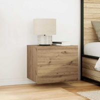 vidaXL Wall-mounted Bedside Cabinet Artisan oak 50 x 39 x 41 cm