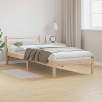 vidaXL Bed Frame Brown 225.5 x 95.5 x 69.5 cm Solid Pine Wood