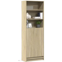 vidaXL Highboard with LED Sonoma Oak 69x32.5x200 cm Engineered Wood