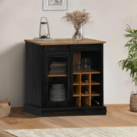 VIDAXL Sideboard HALDEN with Sliding Door 80x40x80 cm Solid Wood