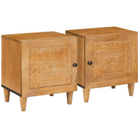 vidaXL Bedside Table 2 pcs Light brown 40 x 33 x 46 cm