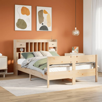 vidaXL Bookcase Bed without Mattress 140x200cm Solid Wood Pine