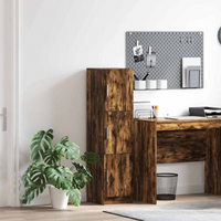 vidaXL Highboard Smoked oak 31.5 x 32 x 124 cm Engineered wood