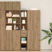 vidaXL Highboard Artisan oak 30 x 42.5 x 185 cm Engineered wood