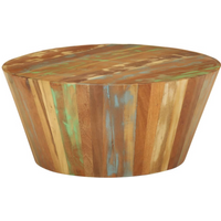 vidaXL Coffee Table Ø65x31 cm Solid Reclaimed Wood