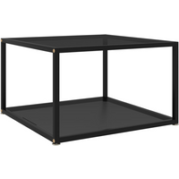vidaXL Coffee Table Black 60x60x35 cm Tempered Glass