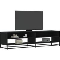 vidaXL TV Cabinet Black 180.5x40x46 cm Engineered Wood